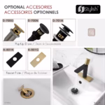 STYLISH B-104NG RIELA Modern Bathroom Basin Sink Faucet - Image 3