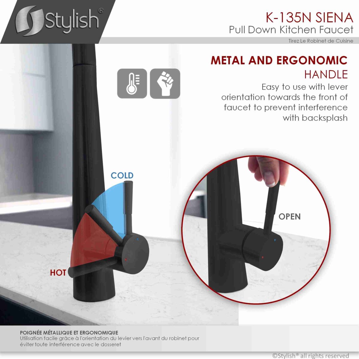 STYLISH K-135N SIENA Kitchen Sink Faucet - Image 7