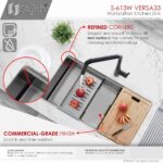 STYLISH S-613W VERSA 33-inch Workstation Single Bowl - Image 4