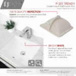 STYLISH P-201 TRENDY 18-inch Undermount Bathroom Sink - Image 4