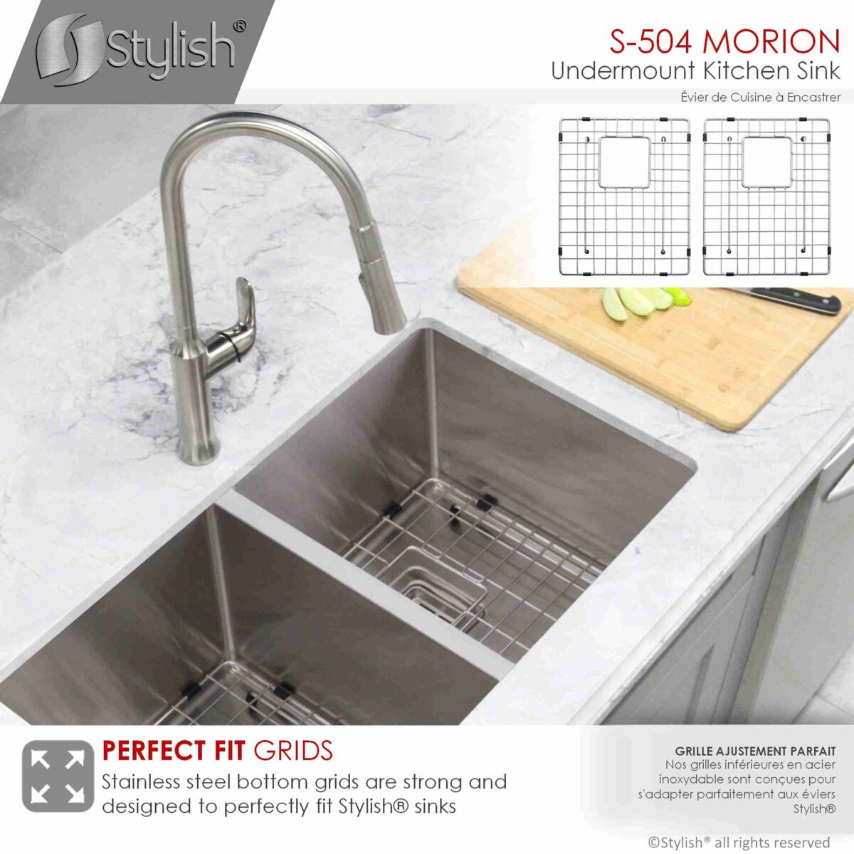 STYLISH S-504XG MORION 30-inch Stainless Steel Kitchen Sink - Image 6