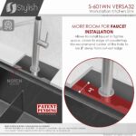 STYLISH S-601WN VERSA 32-inch Workstation Kitchen Sink - Image 13