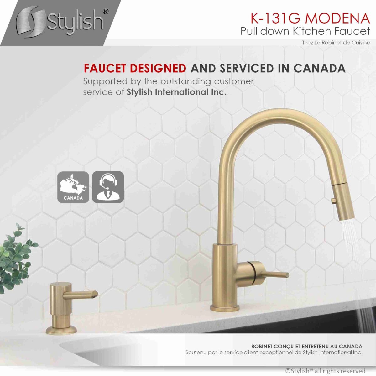 STYLISH K-131G MODENA Kitchen Sink Faucet - Image 12