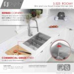STYLISH S-325XG ROOMY 32-inch Undermount Kitchen Sink - Image 4