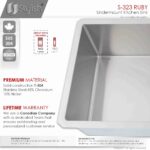 STYLISH S-323XG RUBY 32-inch Undermount Kitchen Sink - Image 9