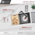 STYLISH S-601WN VERSA 32-inch Workstation Kitchen Sink - Image 10