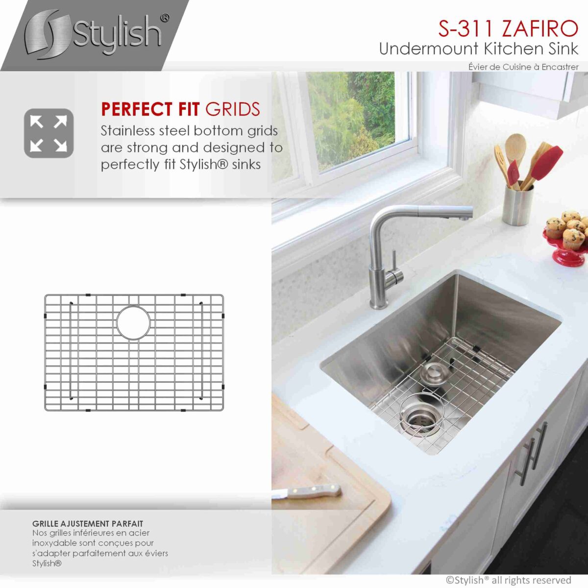 STYLISH S-311XG ZAFIRO 30-inch Undermount Kitchen Sink - Image 6