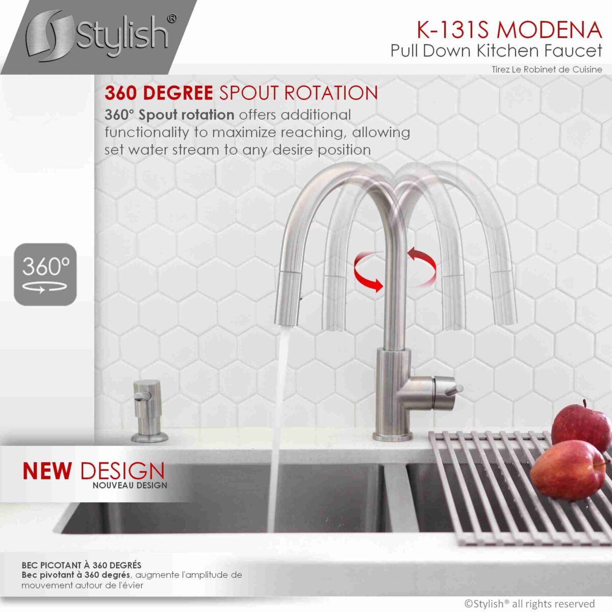 STYLISH K-131S Kitchen Sink Faucet - Image 3