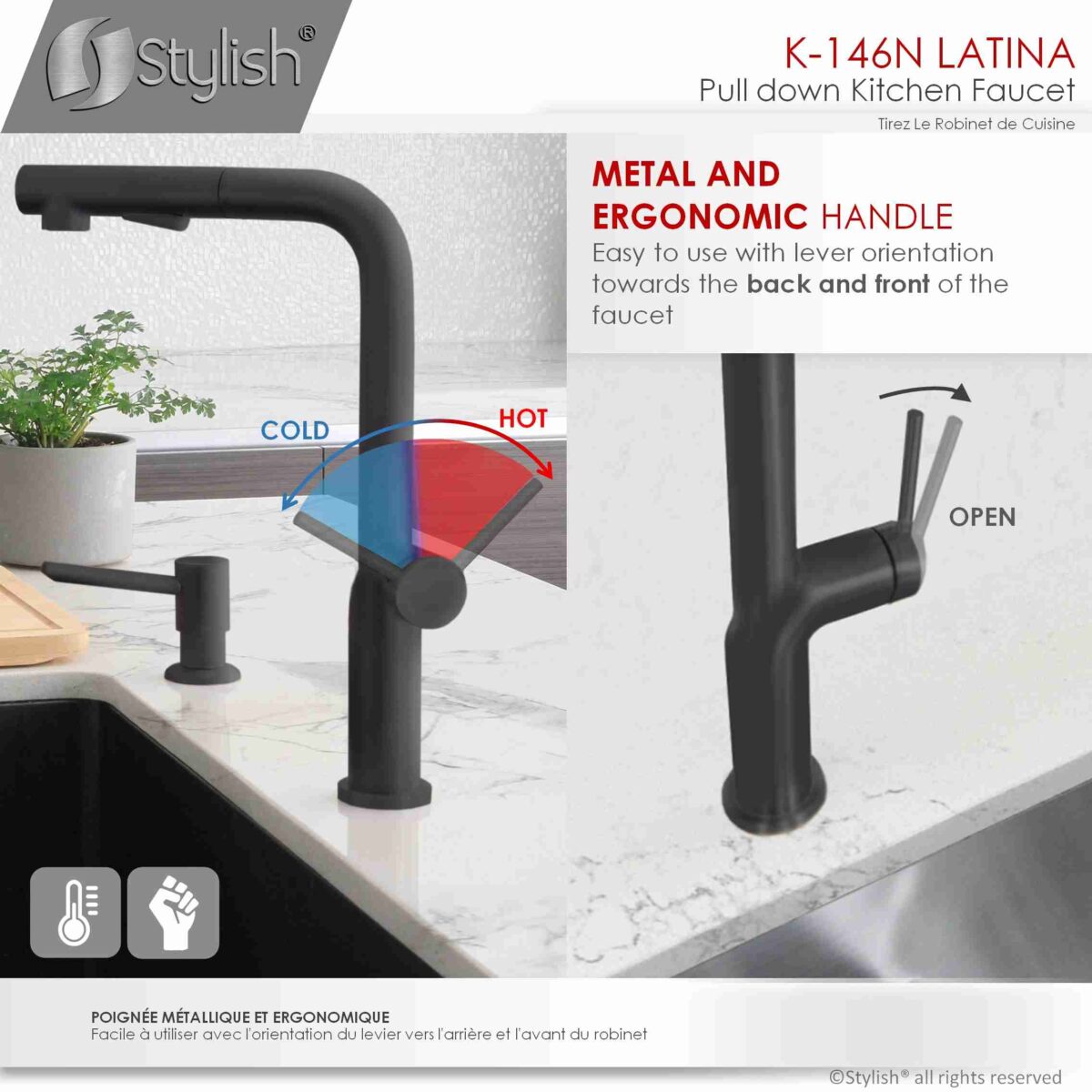 STYLISH K-146N LATINA Kitchen Sink Faucet - Image 7