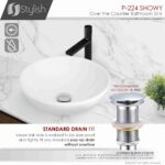 STYLISH P-224 SHOWY 16-inch Vessel Bathroom Sink - Image 5