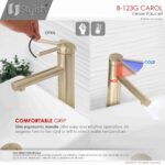STYLISH B-123G CAROL Bathroom Vessel Sink Faucet - Image 5
