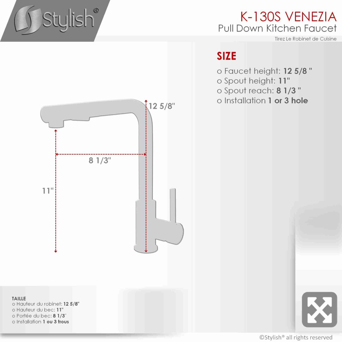 STYLISH K-130S Kitchen Sink Faucet - Image 4