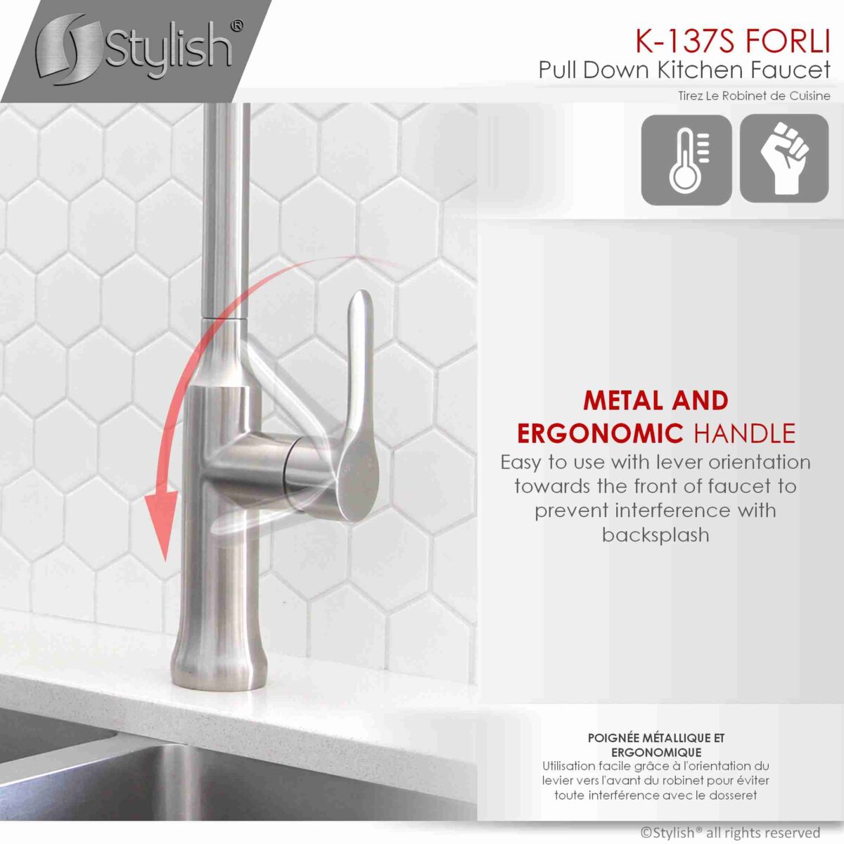 STYLISH K-137S Kitchen Sink Faucet - Image 7