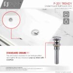 STYLISH P-201 TRENDY 18-inch Undermount Bathroom Sink - Image 5