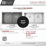 STYLISH S-601WN VERSA 32-inch Workstation Kitchen Sink - Image 11