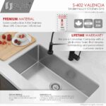 STYLISH S-402 VALENCIA 31-inch Undermount Kitchen Sink - Image 9