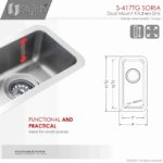 STYLISH S-417TG 9-inch Undermount Bar Kitchen Sink - Image 8