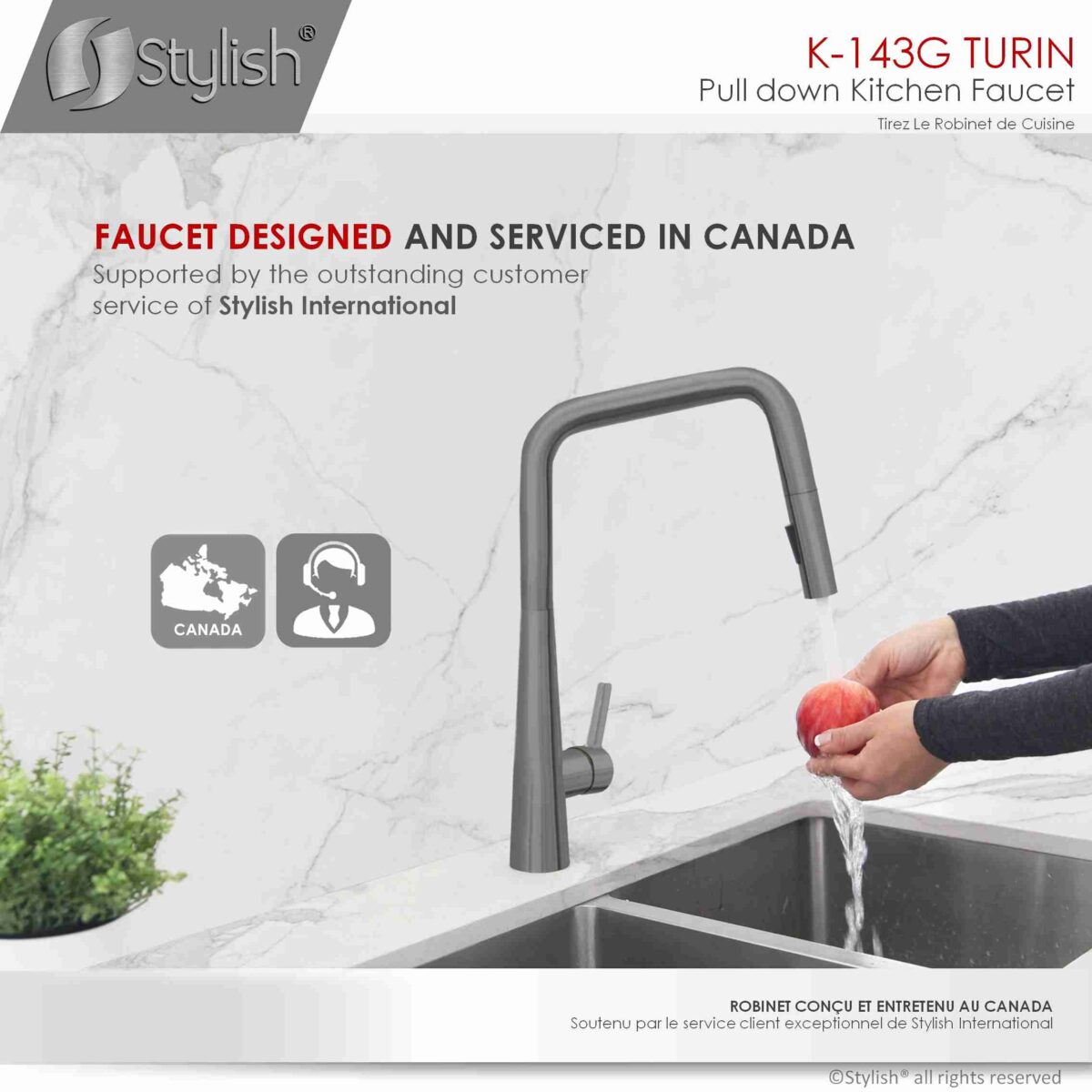 STYLISH K-143P TURIN Kitchen Sink Faucet - Image 11
