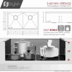 STYLISH S-601WN VERSA 32-inch Workstation Kitchen Sink - Image 8