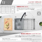 STYLISH S-613W VERSA 33-inch Workstation Single Bowl - Image 6