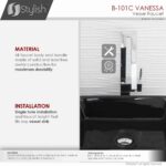 STYLISH B-101C VANESSA Single Handle Bathroom Faucet - Image 8