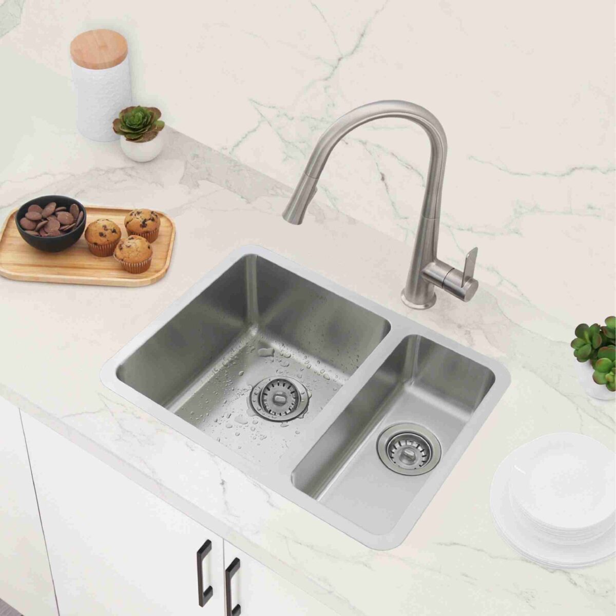 STYLISH S-412T 23-inch Double Bowl Undermount Kitchen Sink - Image 2