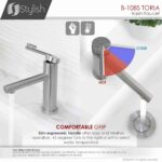 STYLISH B-108S TORIA Modern Bathroom Basin Sink Faucet - Image 5