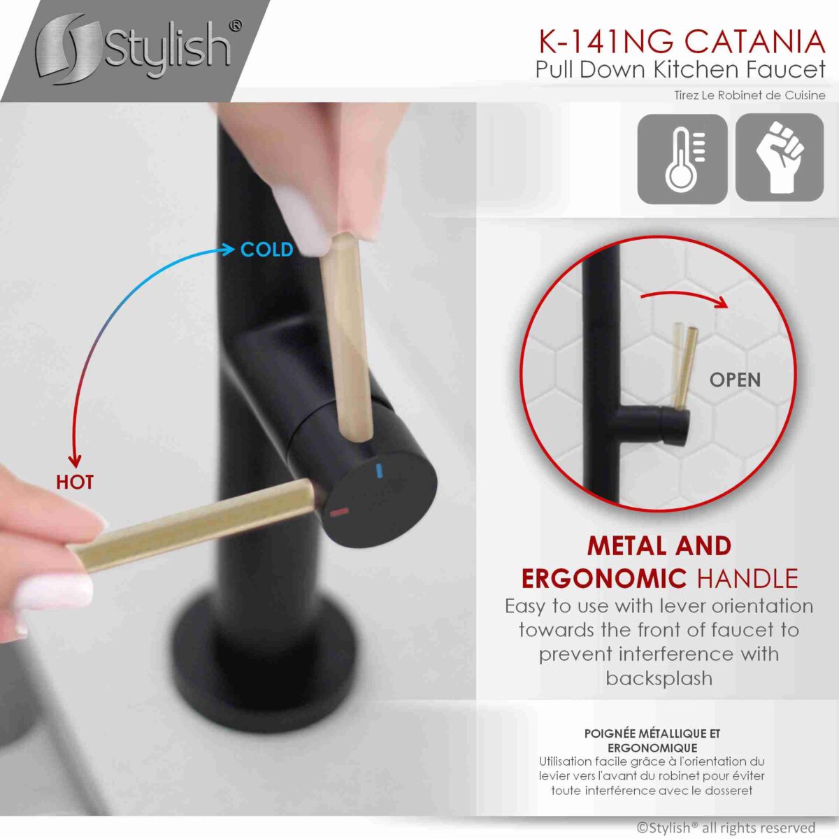 STYLISH K-141NG CATANIA Kitchen Sink Faucet - Image 7