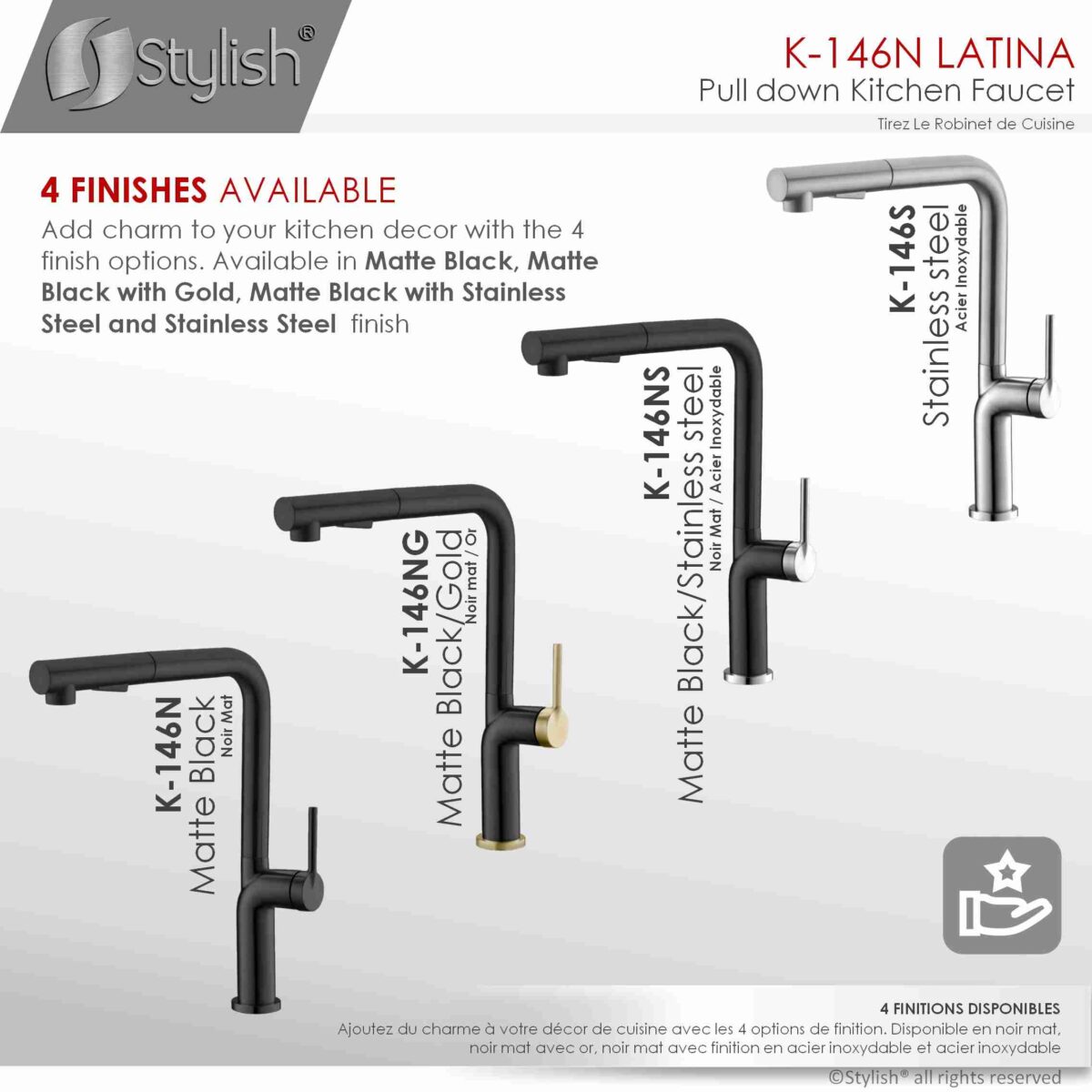 STYLISH K-146N LATINA Kitchen Sink Faucet - Image 9