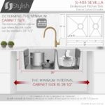 STYLISH S-403 SEVILLA 28-inch Undermount Kitchen Sink - Image 3