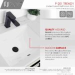 STYLISH P-201 TRENDY 18-inch Undermount Bathroom Sink - Image 3