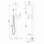 BAIN SIGNATURE Victoria-Chrome - Free Standing Round Faucet - Image 2