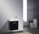 KUBEBATH BLISS 18″ BLACK WALL MOUNT MODERN BATHROOM VANITY - Image 2