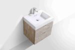 KUBEBATH BLISS 24″ NATURE WOOD WALL MOUNT MODERN BATHROOM VANITY - Image 3