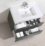 KUBEBATH BLISS 36″ GRAY OAK WALL MOUNT MODERN BATHROOM VANITY - Image 4