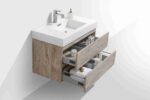 KUBEBATH BLISS 36″ NATURE WOOD WALL MOUNT MODERN BATHROOM VANITY - Image 4