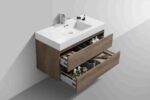 KUBEBATH BLISS 40″ BUTTERNUT WALL MOUNT MODERN BATHROOM VANITY - Image 4
