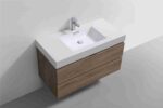 KUBEBATH BLISS 40″ BUTTERNUT WALL MOUNT MODERN BATHROOM VANITY - Image 5