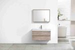 KUBEBATH BLISS 40″ NATURE WOOD WALL MOUNT MODERN BATHROOM VANITY - Image 5