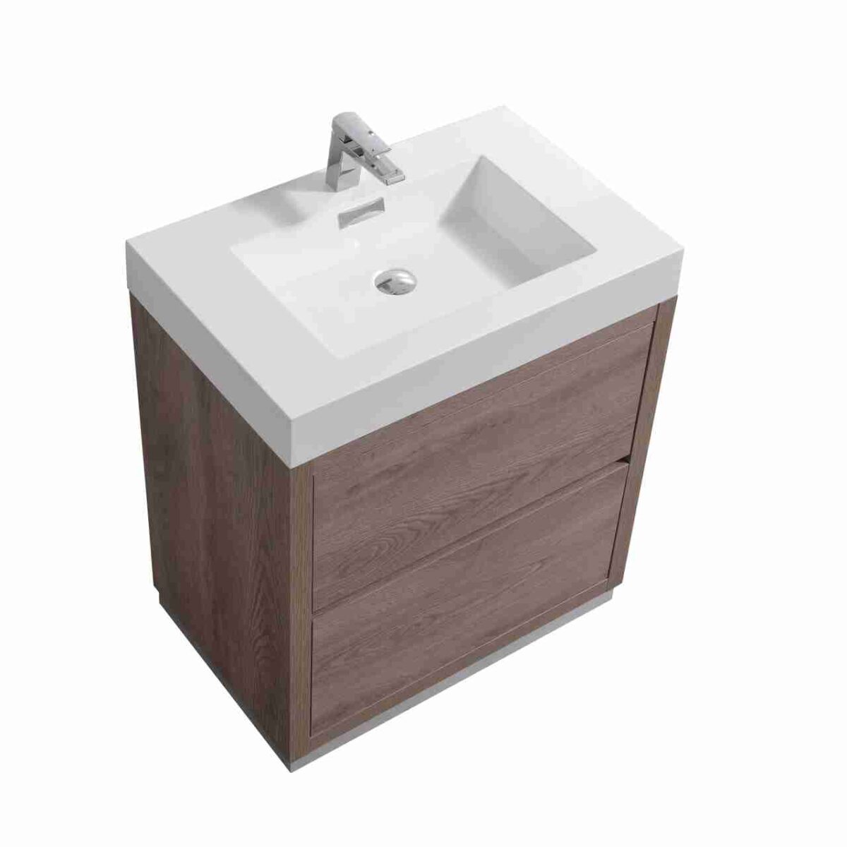 KUBEBATH BLISS 30″ BUTTERNUT FREE STANDING MODERN BATHROOM VANITY - Image 1