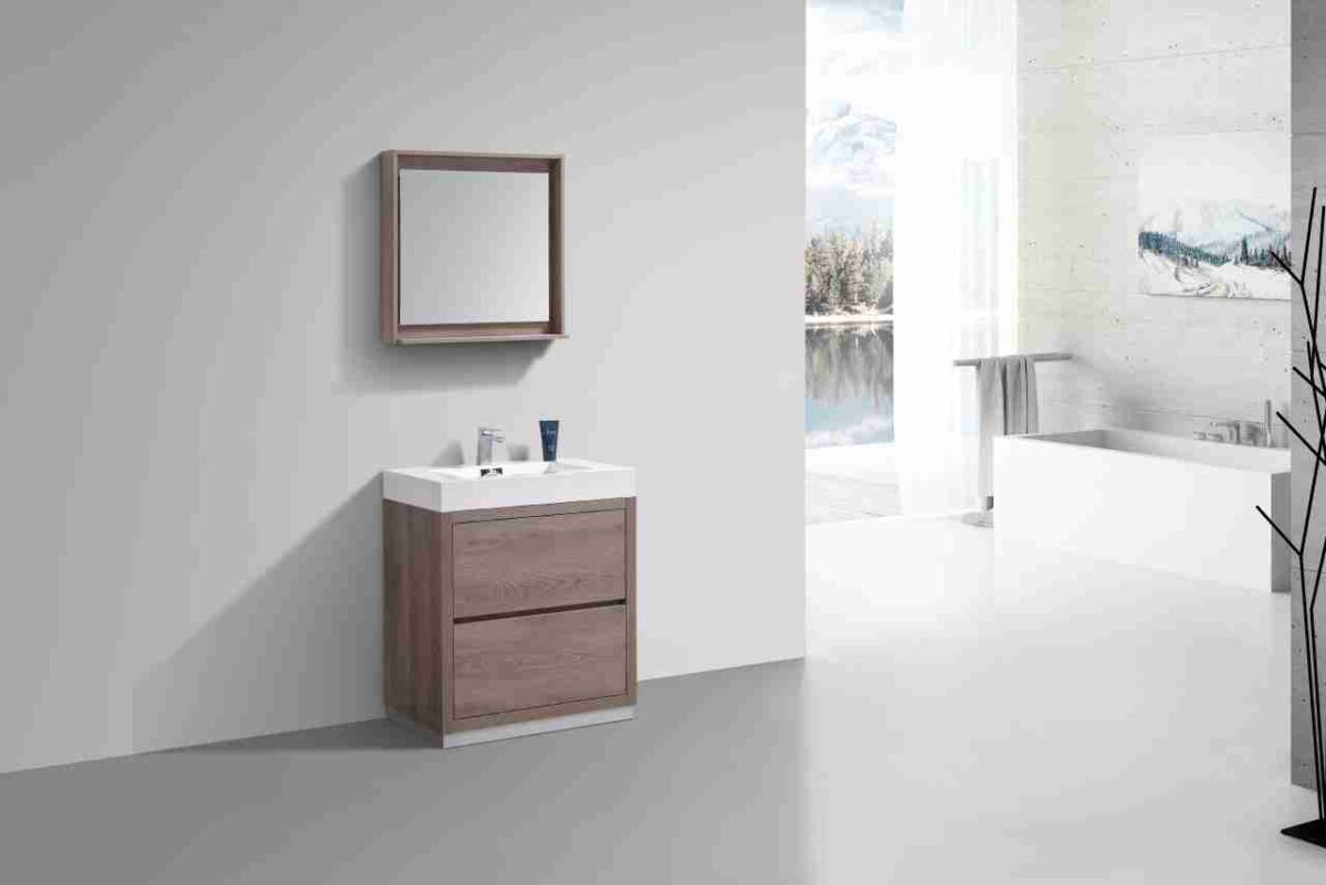 KUBEBATH BLISS 30″ BUTTERNUT FREE STANDING MODERN BATHROOM VANITY - Image 3