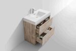KUBEBATH BLISS 36″ NATURE WOOD FLOOR MOUNT MODERN BATHROOM VANITY - Image 5