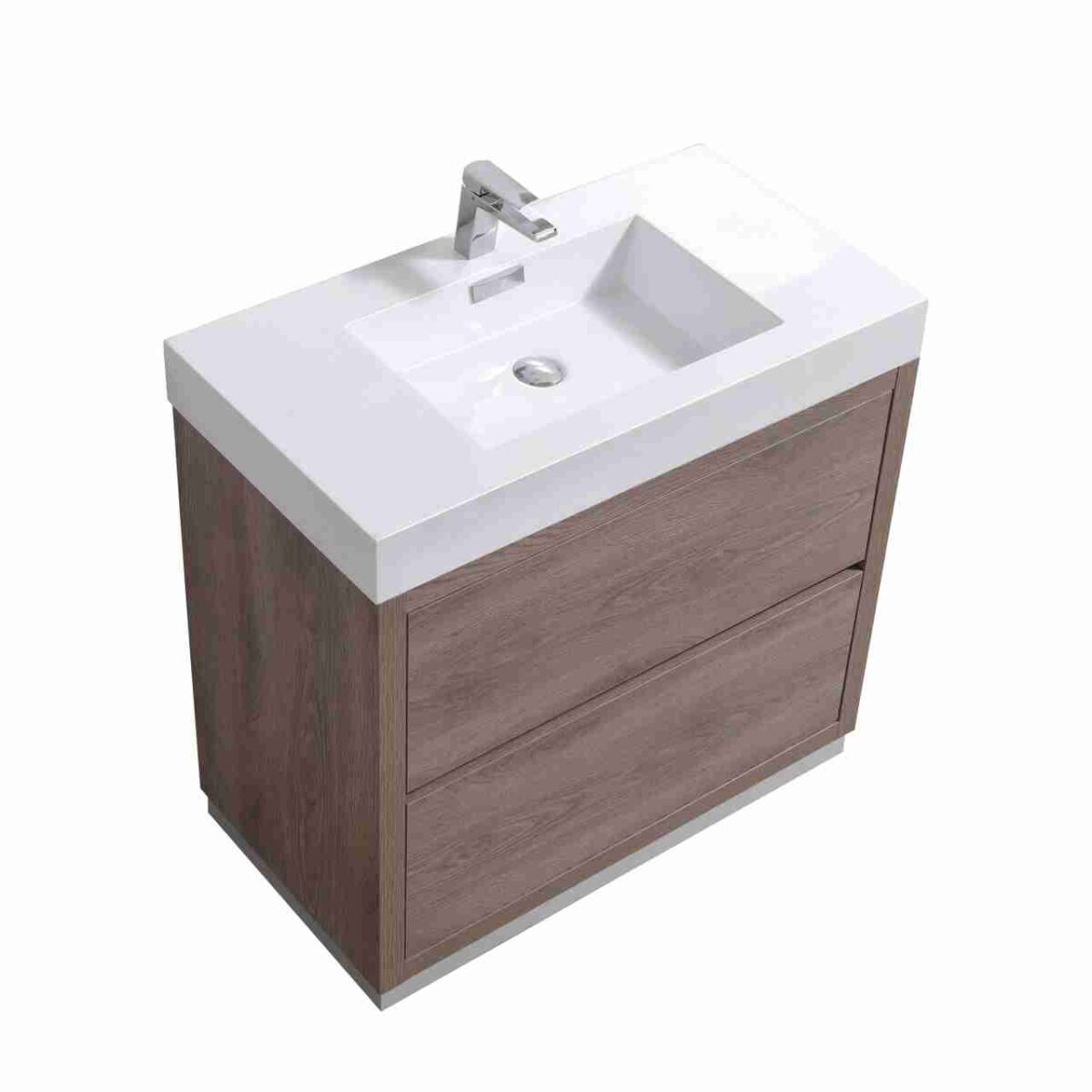 KUBEBATH BLISS 40″ BUTTERNUT FREE STANDING MODERN BATHROOM VANITY - Image 1
