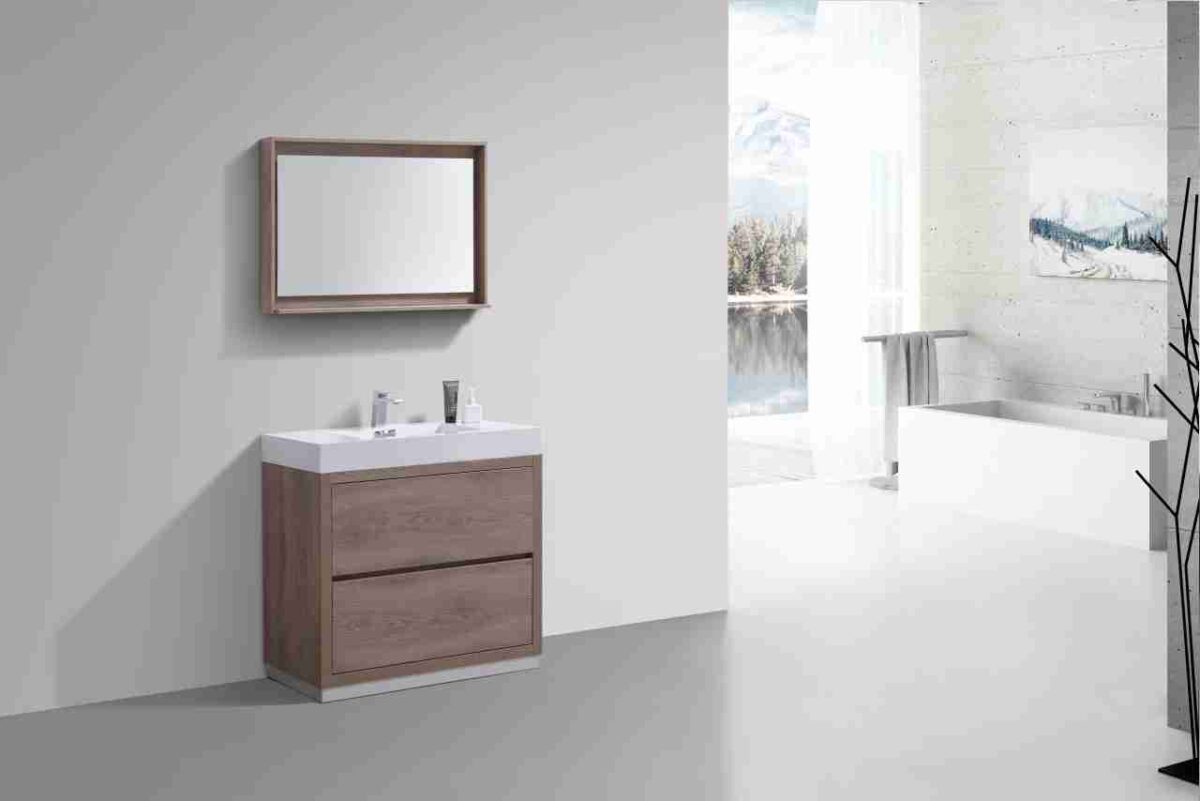 KUBEBATH BLISS 40″ BUTTERNUT FREE STANDING MODERN BATHROOM VANITY - Image 3