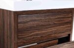 KUBEBATH BLISS 40″ WALNUT FREE STANDING MODERN BATHROOM VANITY - Image 4