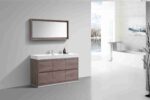 KUBEBATH BLISS 60″ SINGLE SINK BUTTERNUT FLOOR MOUNT MODERN BATHROOM VANITY - Image 3
