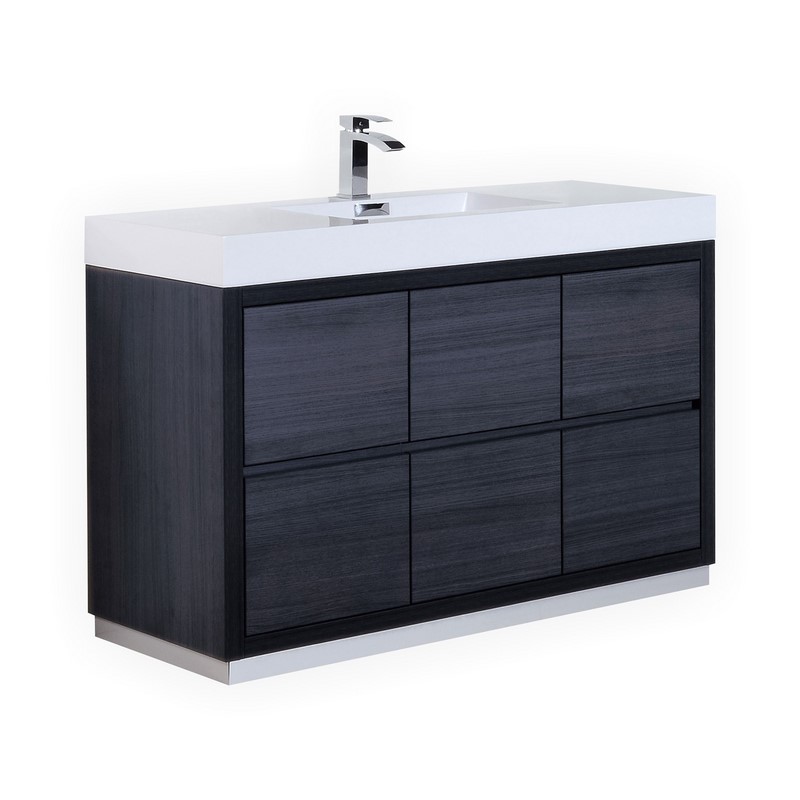 FMB60S-GO-1 KubeBath Bliss FMB60S-GO Single Sink Bathroom Vanity - Image 1
