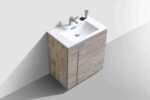 KUBEBATH MILANO 30″ NATURE WOOD FLOOR MOUNT MODERN BATHROOM VANITY - Image 4