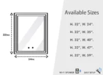 KODAEN MSL-168T Bathroom LED Mirror-Bluetooth Speaker - Image 3