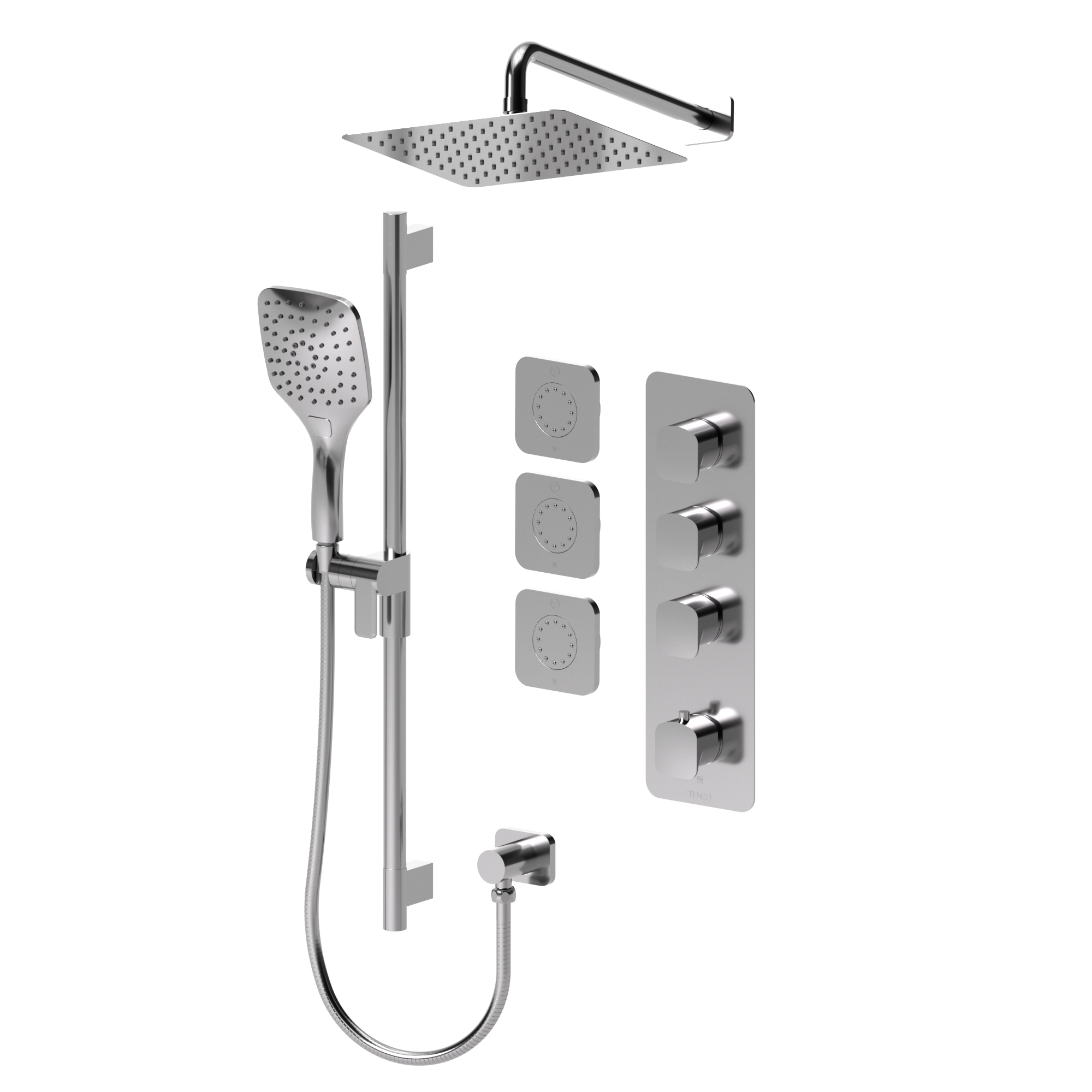 DET43-571168-CR TENZO DET43-571168 EXTENZA 3 functions shower kit Delano